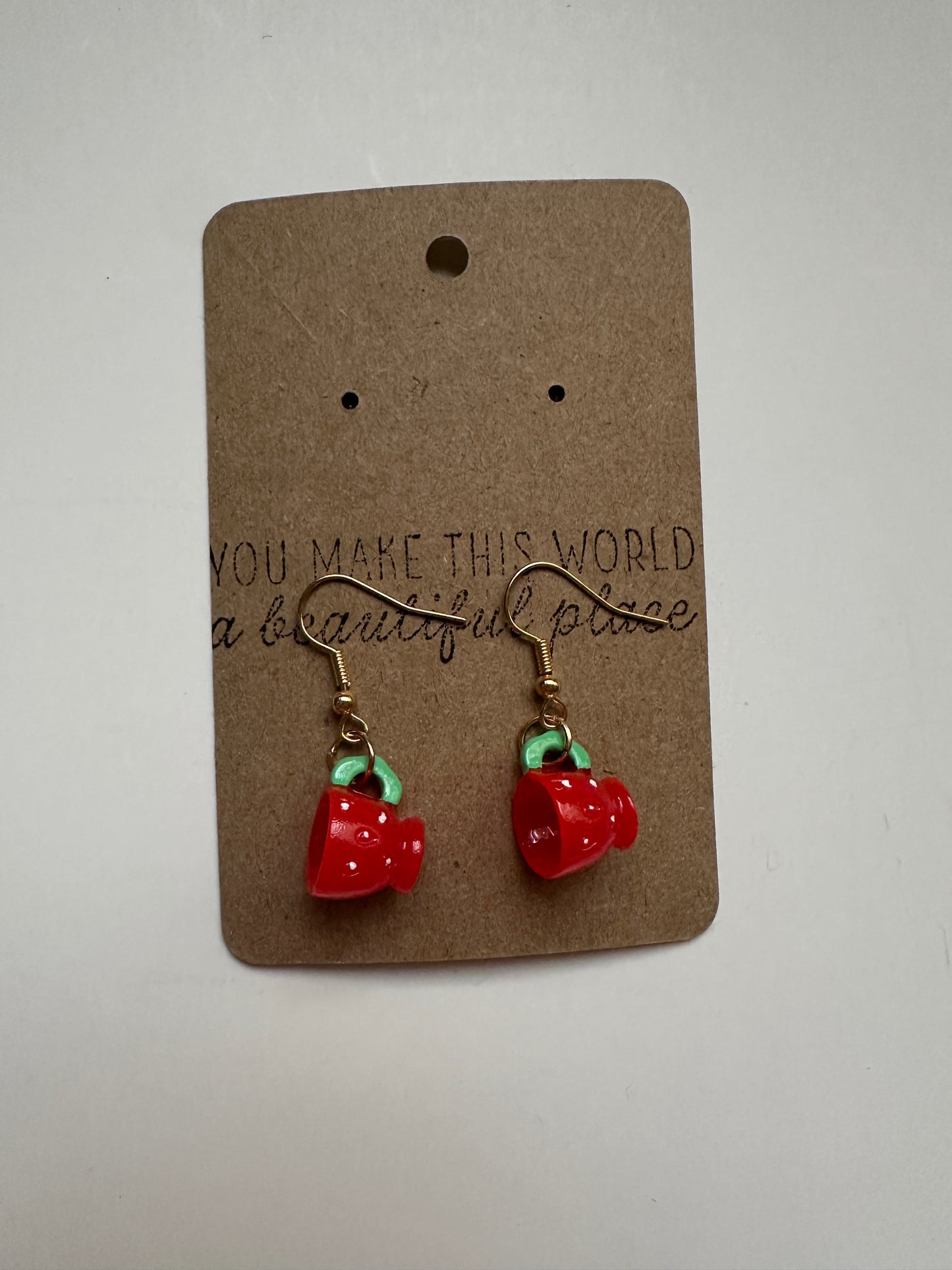 Strawberry Tea Cup Dangle
