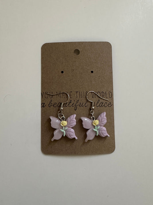Butterfly Rose Dangle