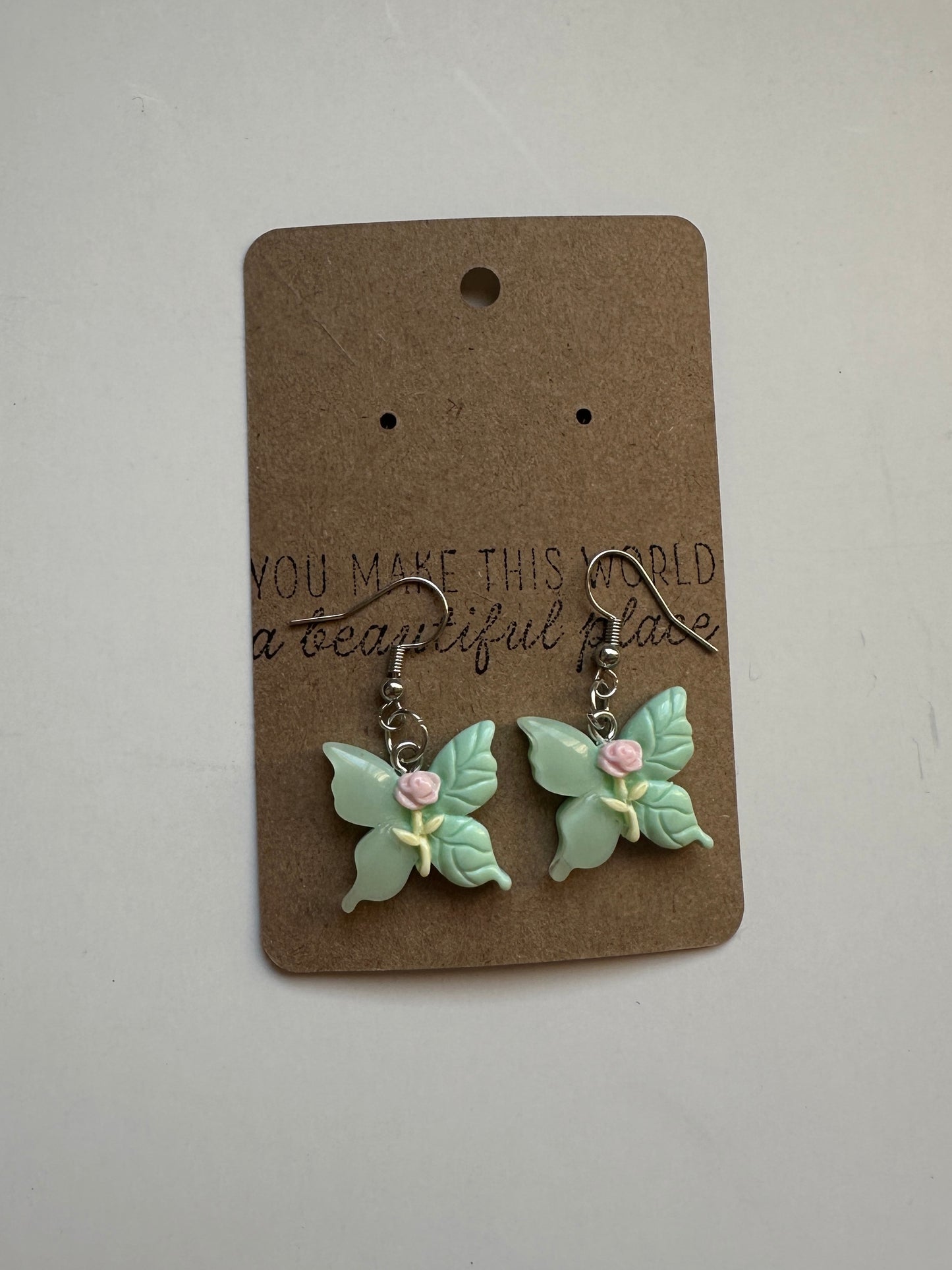 Butterfly Rose Dangle