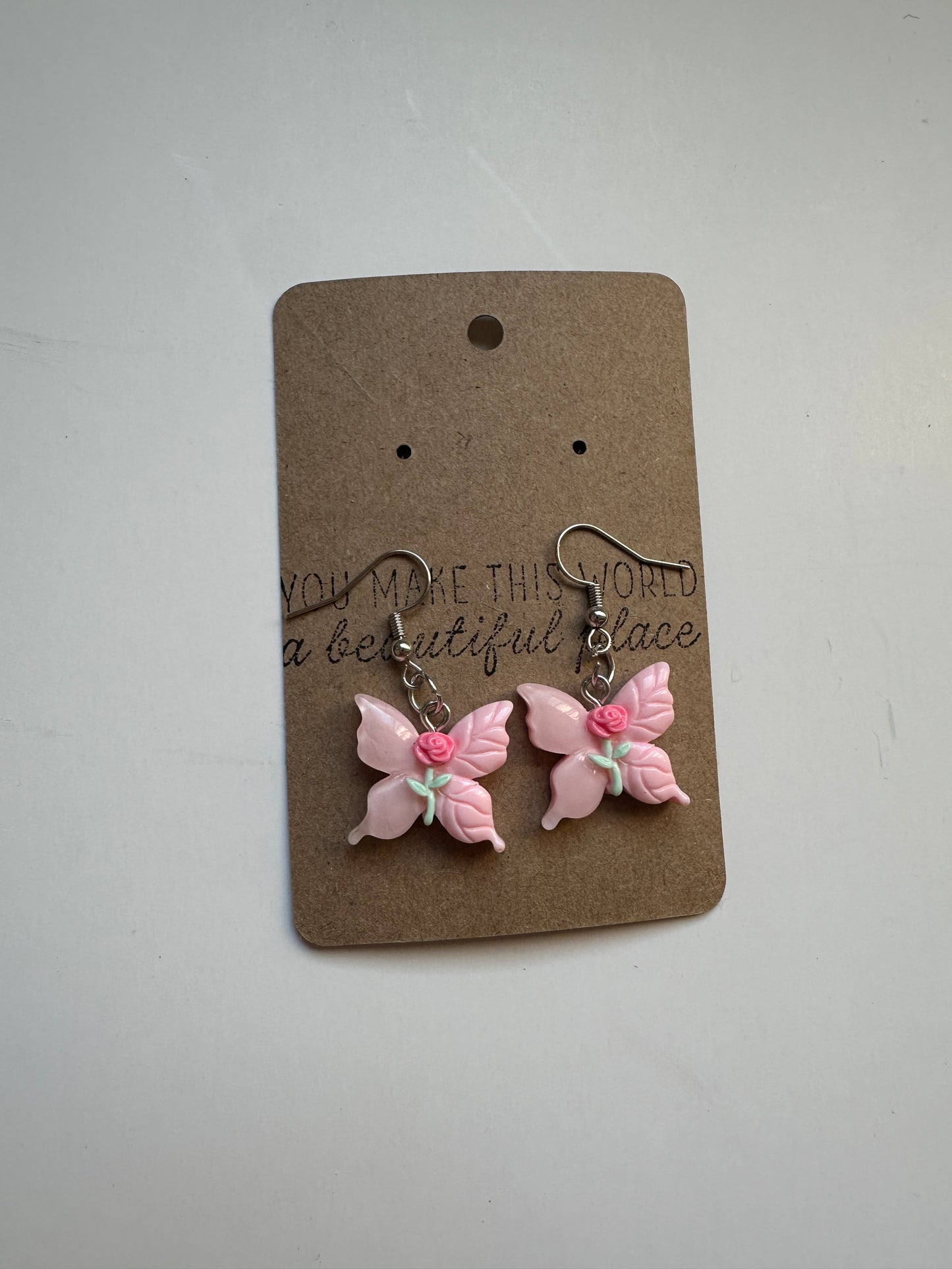 Butterfly Rose Dangle